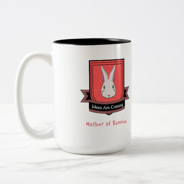 Caneca De Café Em Dois Tons Casa Lapin Mãe de Bunnies Coffee Mug (Esquerda)