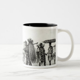 Caneca De Café Em Dois Tons Casa para o aluguel, o cavalo e a cabra para a