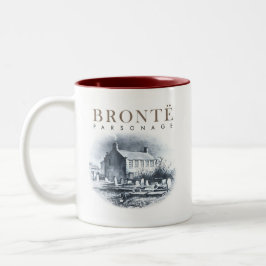 Caneca De Café Em Dois Tons Casa Parsonage dos Brontes