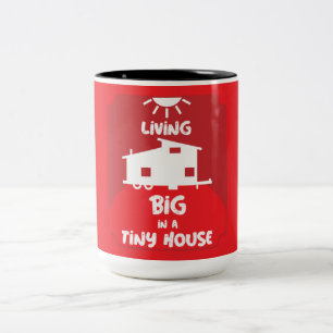 Caneca De Café Em Dois Tons Casa Pequena Vivendo - Casas Pequenas Café De Dois