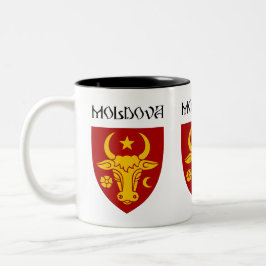 Caneca De Café Em Dois Tons Casaco de armas moldavas