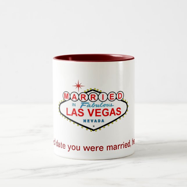 Caneca De Café Em Dois Tons CASADO Em Las Vegas Mug (Centro)
