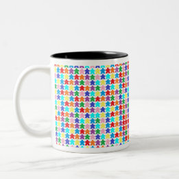 Caneca De Café Em Dois Tons Casais Coloridos