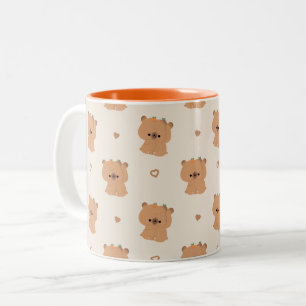 Caneca De Café Em Dois Tons Casal Cute Capybara