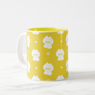 Caneca De Café Em Dois Tons Casal Cute Duck