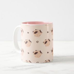 Caneca De Café Em Dois Tons Casal de gato siamês
