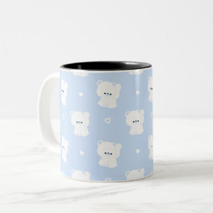Caneca De Café Em Dois Tons Casal de Urso Polar Cujo
