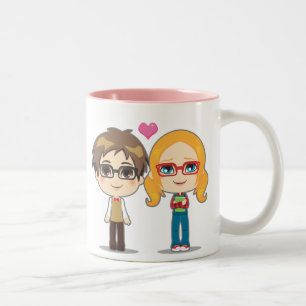 Caneca De Café Em Dois Tons Casal do geek