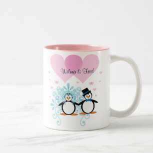 Caneca De Café Em Dois Tons Casal feliz