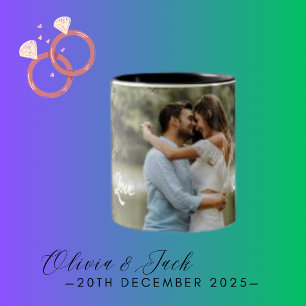 Caneca De Café Em Dois Tons Casal Moderno Amor Doce Liga Coffee Mug