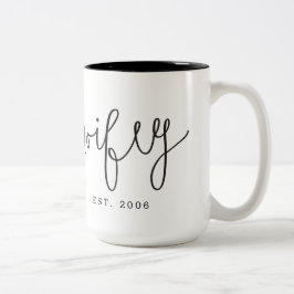 Caneca De Café Em Dois Tons casal "Wifey" Mug | Aniversário | Casamento