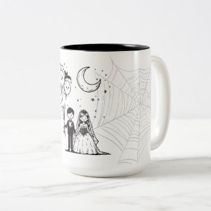 Caneca De Café Em Dois Tons Casalzinho Assustador