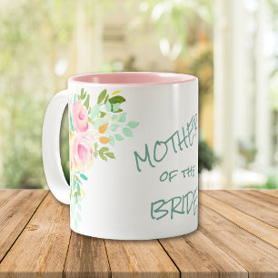 Caneca De Café Em Dois Tons Casamento da Mãe das Rosas Rosa Pêssegas