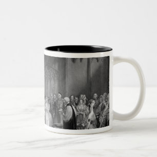 Caneca De Café Em Dois Tons Casamento da rainha Victoria e príncipe Albert