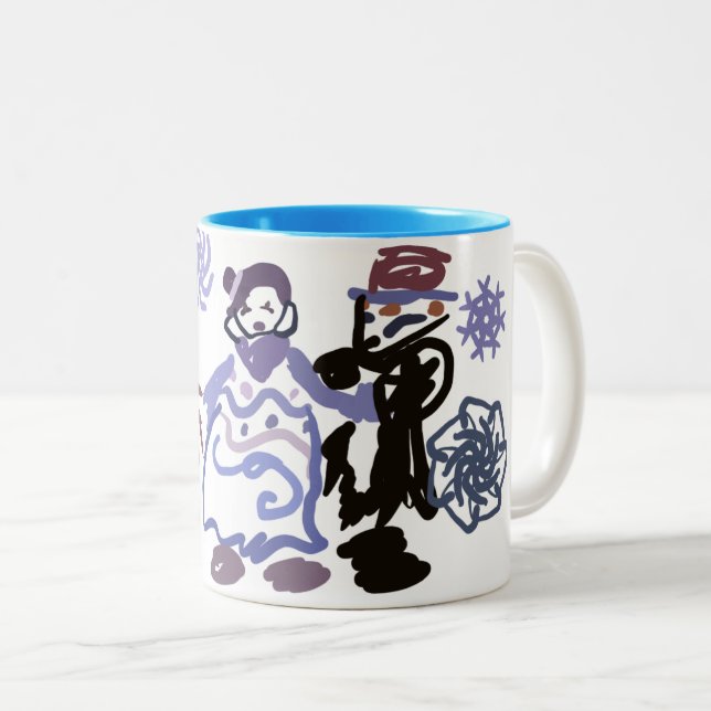 Caneca De Café Em Dois Tons Casamento de inverno (Frente Esquerda)