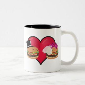 Caneca De Café Em Dois Tons Casamento do Hamburger -- Jogo do ASL em palavras