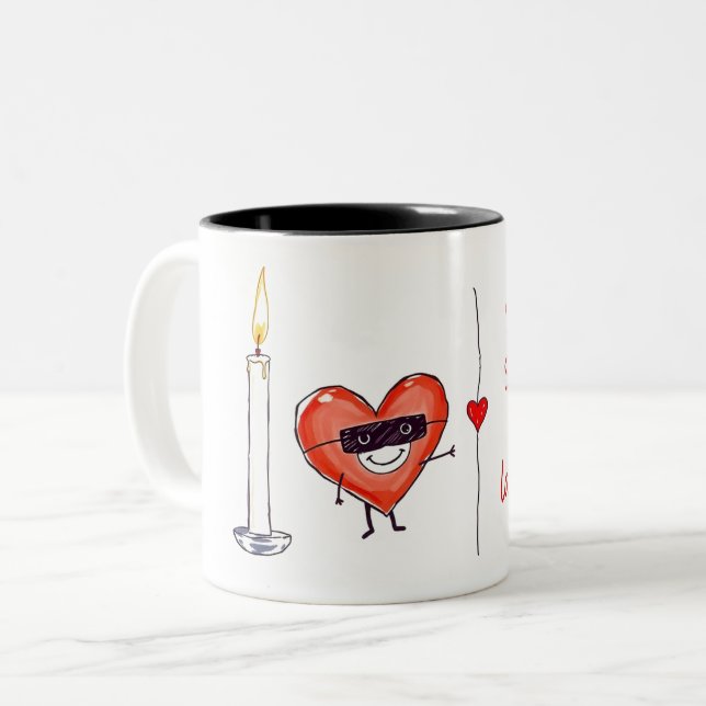 Caneca De Café Em Dois Tons Casamento Humorístico Vibes Design (Frente Esquerda)