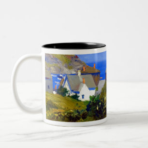 Caneca De Café Em Dois Tons Casas de Edward Hopper Monhegan