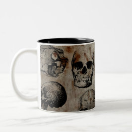 Caneca De Café Em Dois Tons Cascas de Vintage em Halloween