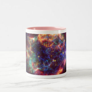 Caneca De Café Em Dois Tons Cassiopeia Galaxy Supernova remanescente