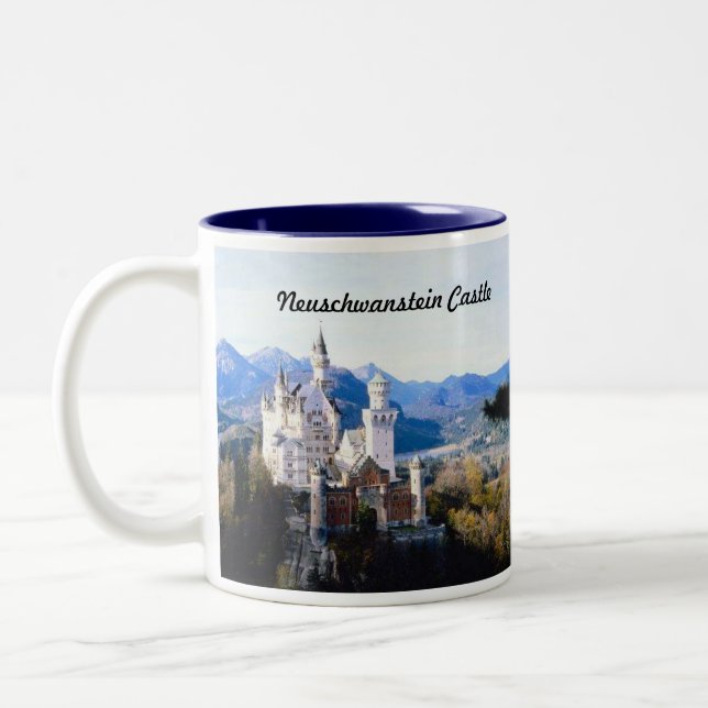Caneca De Café Em Dois Tons Castelo Alemanha de Neuschwanstein (Esquerda)