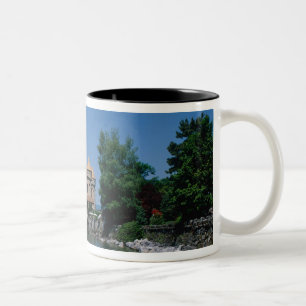 Caneca De Café Em Dois Tons Castelo Chillon, Lago de Genebra, Cantão de Vaud,
