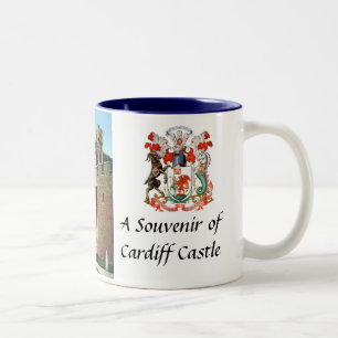 Caneca De Café Em Dois Tons Castelo de Cardiff Souvenir Mug