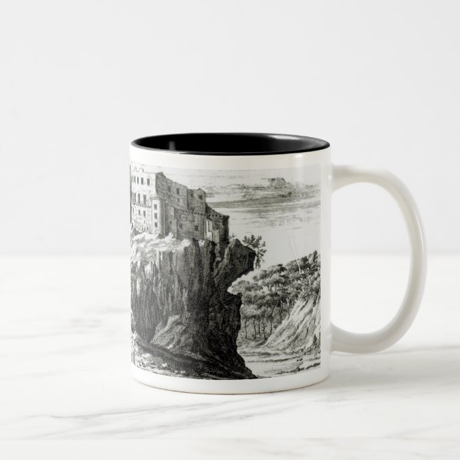Caneca De Café Em Dois Tons Castelo de Dunnottar (Direita)