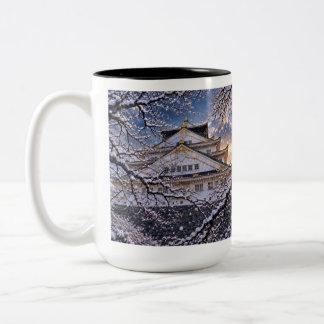 Caneca De Café Em Dois Tons Castelo de Osaka e Tenjinbashi-suji