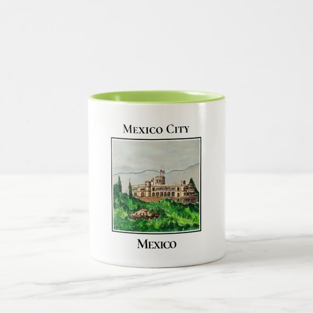Caneca De Café Em Dois Tons Castelo Imperial de Chapultepec na Cidade do Méxic (Centro)
