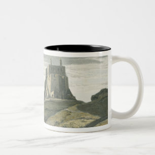 Caneca De Café Em Dois Tons Castelo na ilha santamente, Northumberland, 'de um