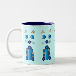Caneca De Café Em Dois Tons CAT azul