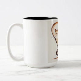Caneca De Café Em Dois Tons Cat Bliss Coffee Mug