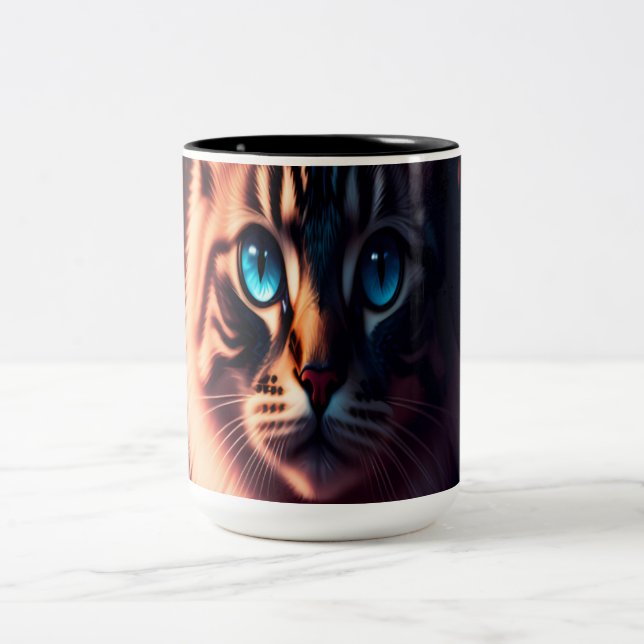 Caneca De Café Em Dois Tons Cat Floral (Centro)