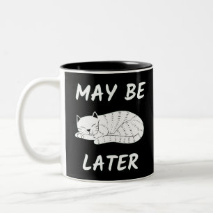 CANECA DE CAFÉ EM DOIS TONS CAT LAZY CAT PODE SER POSTERIOR