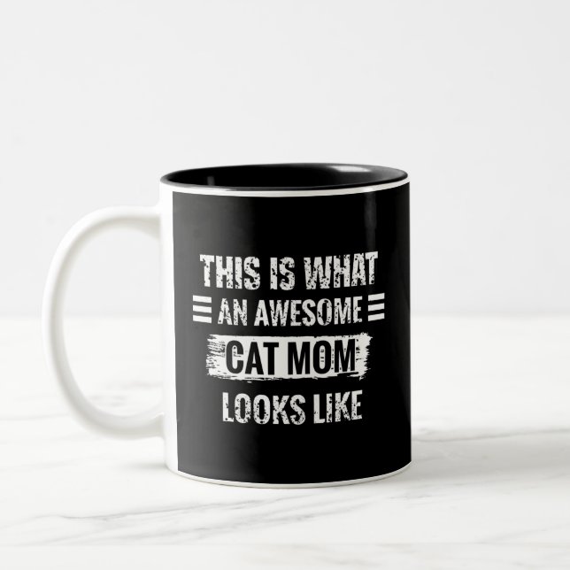 Caneca De Café Em Dois Tons Cat Mãe (Esquerda)