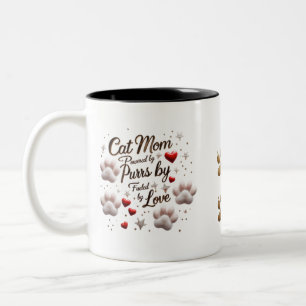 Caneca De Café Em Dois Tons Cat Mãe Mug - Puros, Amor e Cuteness Overload