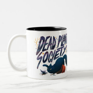Caneca De Café Em Dois Tons Cat Morto Plant Society