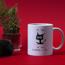 Cat Mug Está bem, estou bem, está tudo bem