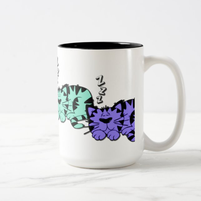 Caneca De Café Em Dois Tons Cat Nap Cat Lovers Mug (Direita)