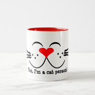 Caneca De Café Em Dois Tons Cat Person Mug