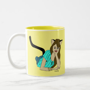 Caneca De Café Em Dois Tons catadora