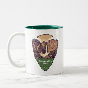Caneca De Café Em Dois Tons Catarata Bridalveil Parque Nacional de Yosemite Ar