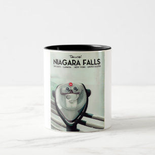Caneca De Café Em Dois Tons Cataratas do Niágara - EUA - Canadá Cartaz de viag