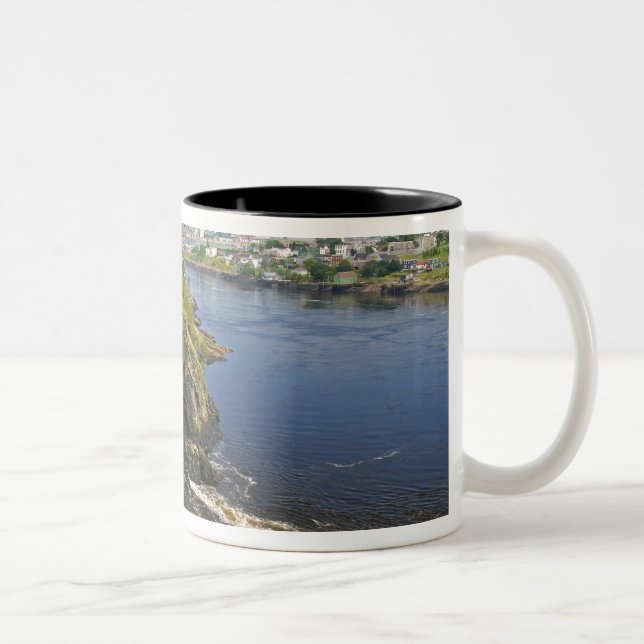 Caneca De Café Em Dois Tons Cataratas reversas no rio St. John em St. (Direita)
