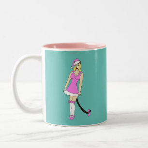 Caneca De Café Em Dois Tons Catarina de Natal rosa