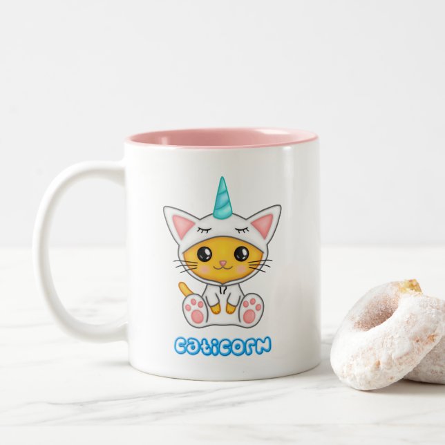 Caneca De Café Em Dois Tons Catimilho (Com Donut)