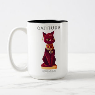 Caneca De Café Em Dois Tons CATITUDE é tudo
