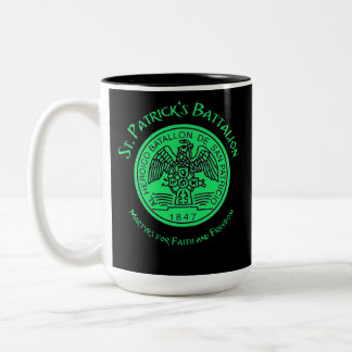 Caneca De Café Em Dois Tons Católico do Batalhão de São Patrício de São Patríc