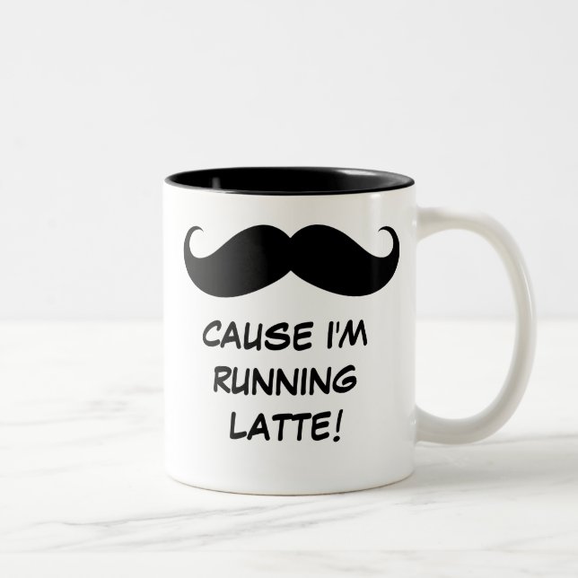 Caneca De Café Em Dois Tons Causa do bigode (deve precipitar) eu estou (Direita)